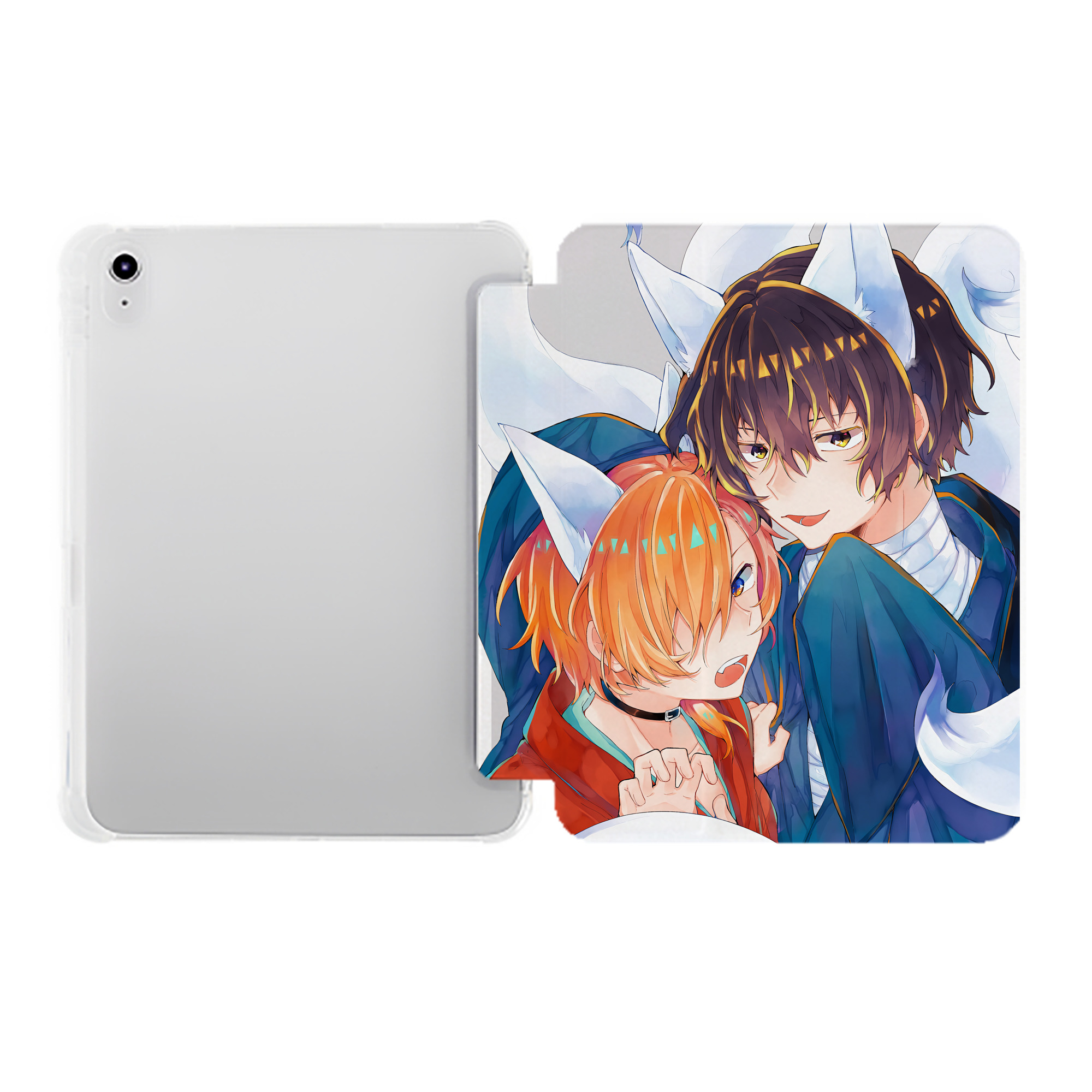 （画像用） 文豪ストレイドッグス Bungo Stray Dogs IPad ケース ペン収納付き 三つ折りスタンド PUレザー×シリコン 対応機種9.5/10.5/10.9インチ